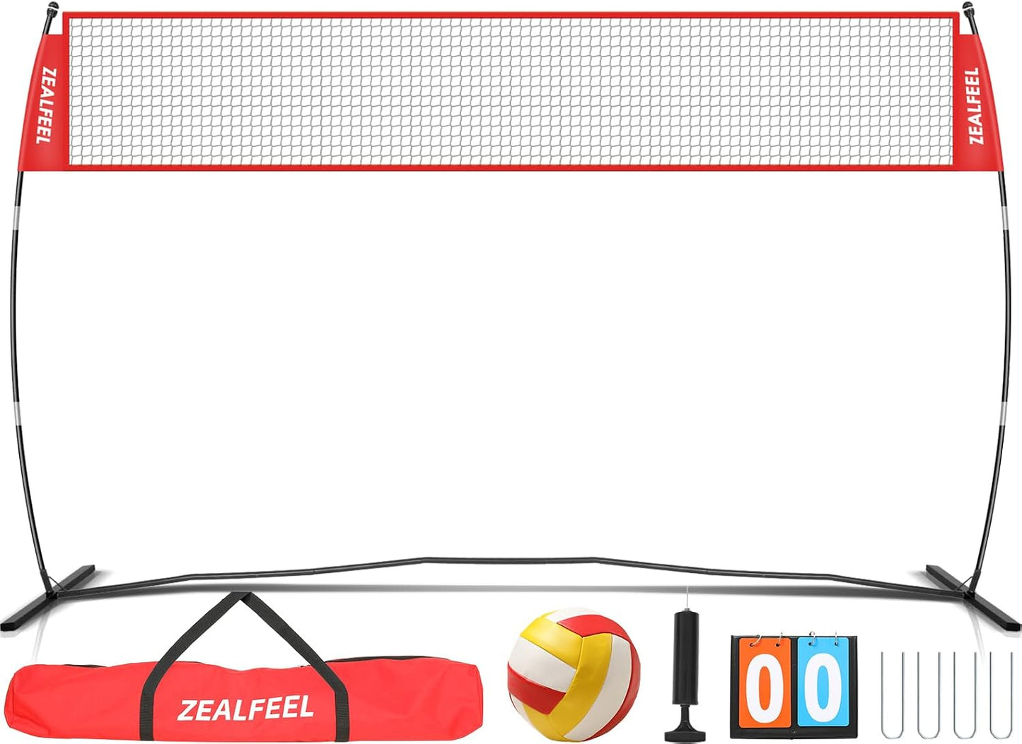 Red voleibol 12x20ft ajustable para patio trasero