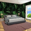 Papel tapiz hojas plátano verde 191x120" no pegar