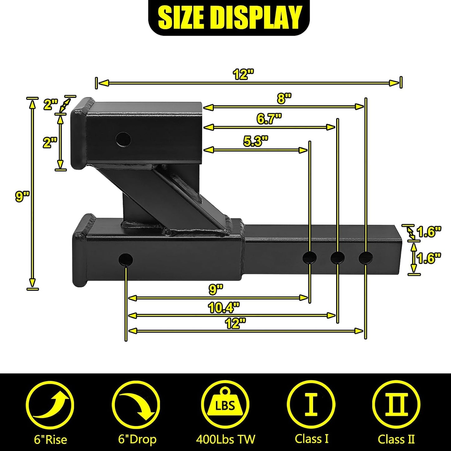 Enganche doble extensión 2-10" comp 2"