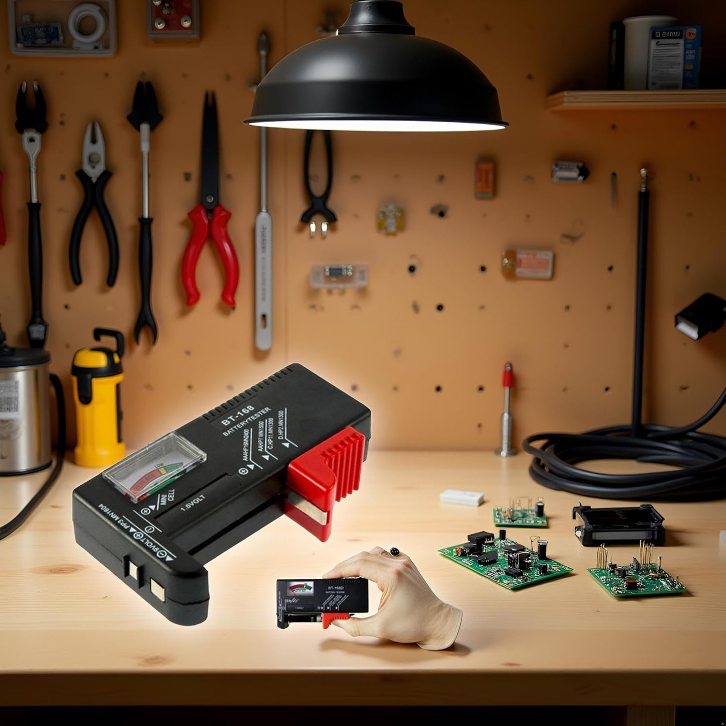 Probador batería digital BT-168 universal negro 9V