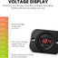 2 Pzas Voltímetro Impermeable 12-24V Digital LED para Barco Moto