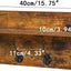 Estante Perchero Madera 2 Pzas 8 Ganchos 31.5" Cocina