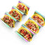 Set 4 soportes tacos titanio bandeja vibrante