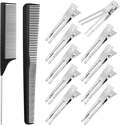 Set 52 peines fibra carbono 50 pinzas doble punta