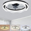 Ventilador techo 20pulg luz LED 3000-6500K control app