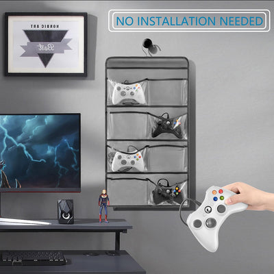 Soporte colgante controlador X-box PS5 PS4 con 8 bolsillos