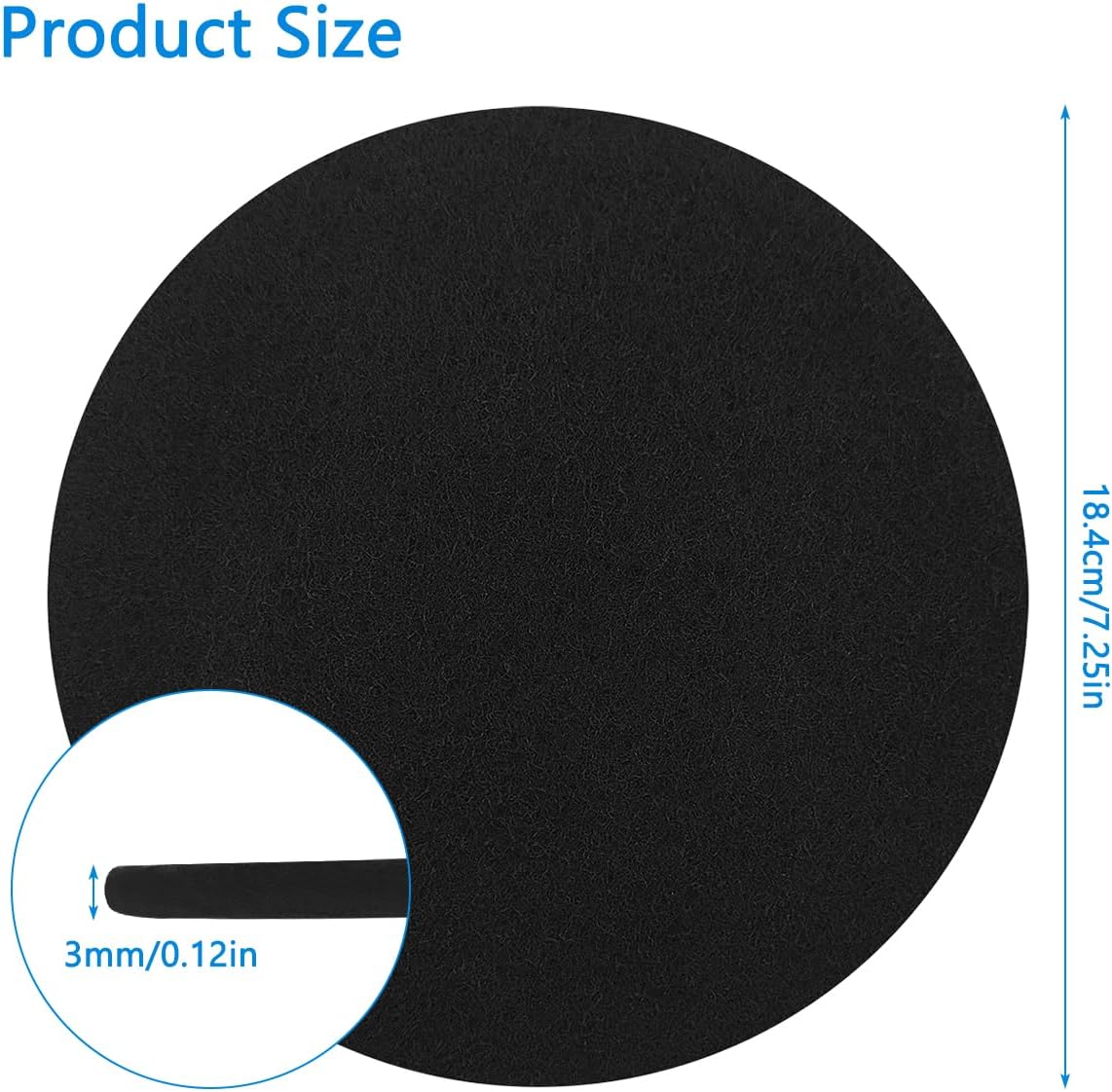 3 Cubos Basura 7.25" Filtro Carbón Absorbente Olores