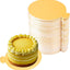100 Pzas Bandejas Postre 3.5pulg Dorado
