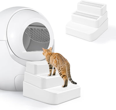 Rampa ajustable 3 pasos antiderrap gatos blancos