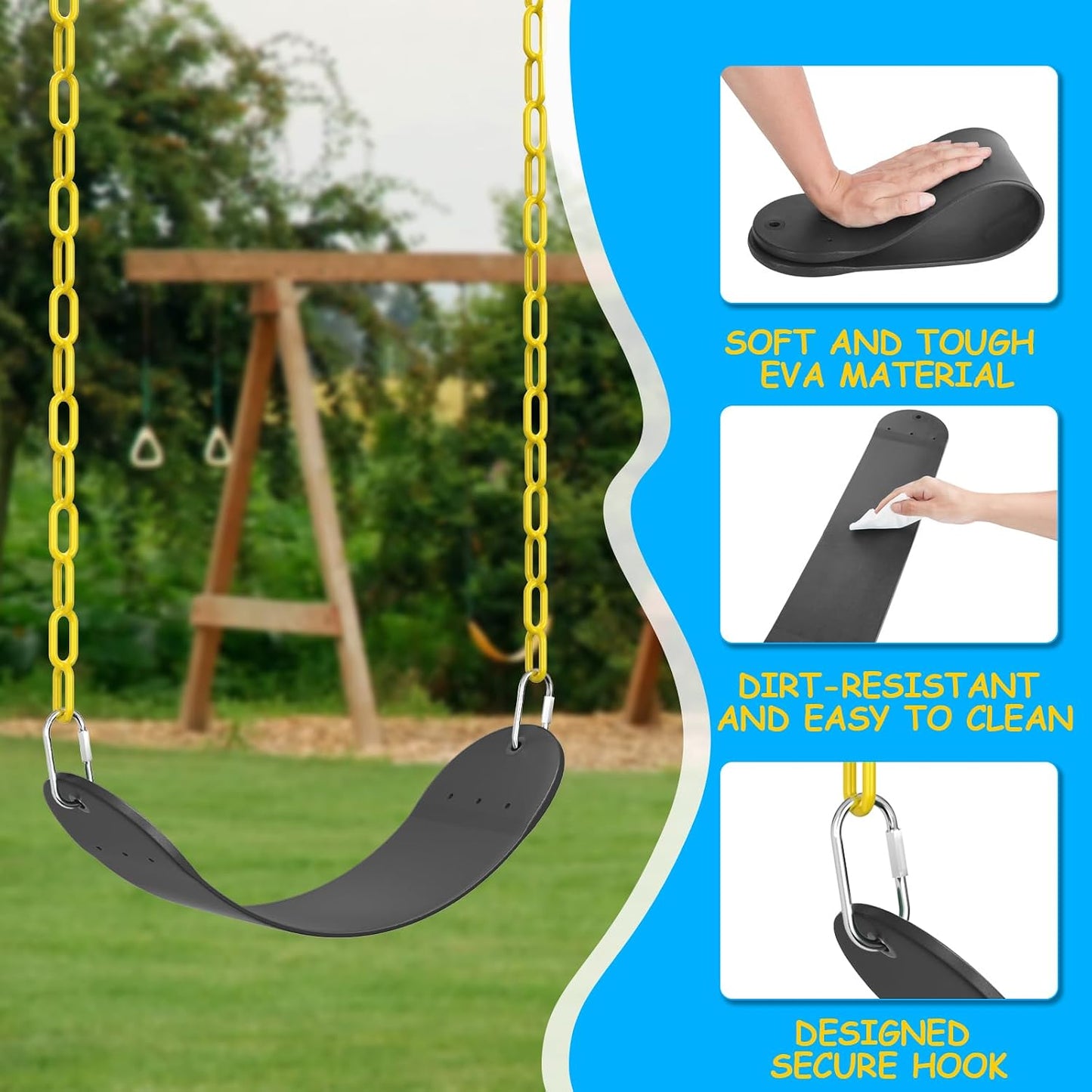 Set columpios EVA color negro 66"
