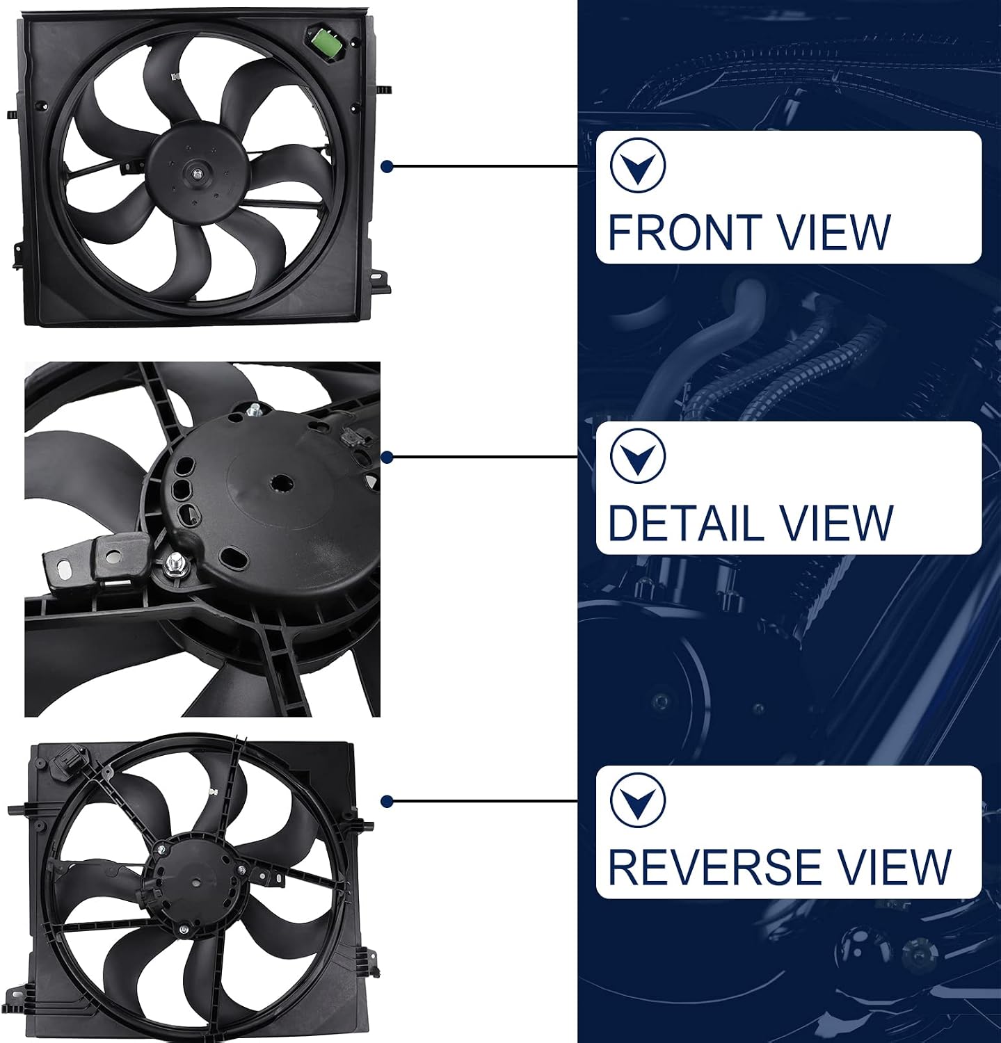 Ventilador refrigeración radiador comp Nissan Rogue 17-19