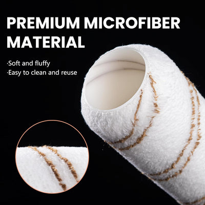 Rodillos pintura microfibra 9pulg 10mm para paredes set 6