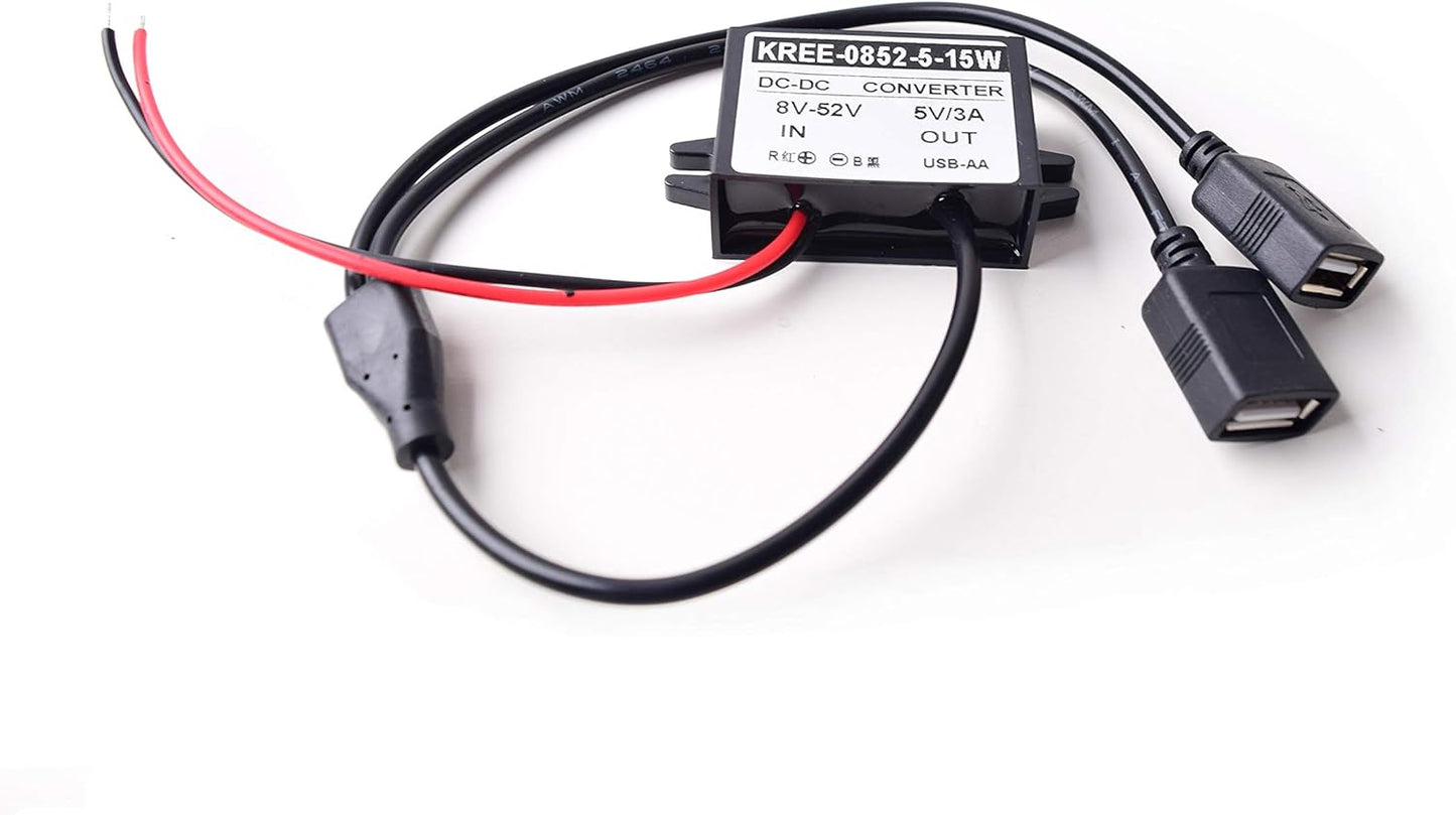 Cargador USB dual 12-24V a 5V para automóvil
