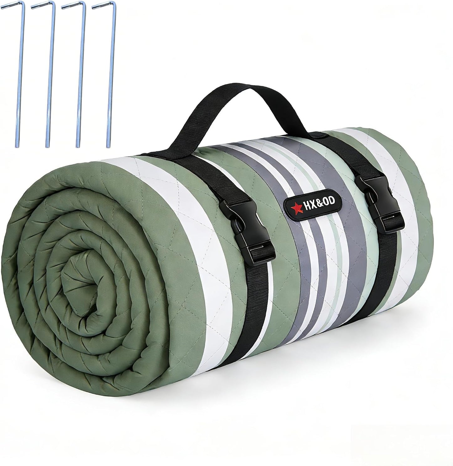 Manta picnic 80x80pulg impermeable plegable verde