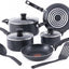 Set 10 Pzas Ollas Sartenes Antiadherentes Negro