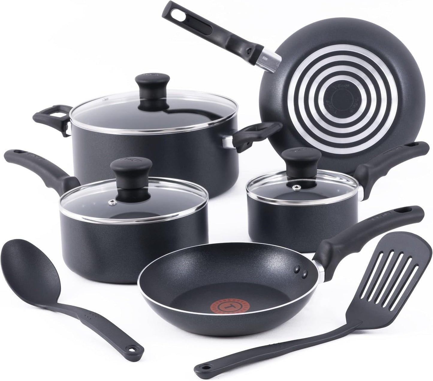 Set 10 Pzas Ollas Sartenes Antiadherentes Negro