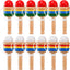 Set 12 pelotas madera taza cuerda juguetes vintage niños
