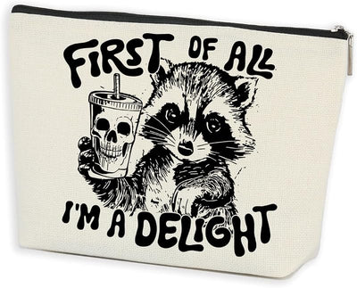 Bolsa maquillaje humor animales calavera pato
