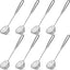 Kit 8 Pzas colador olla caliente cucharas acero inox