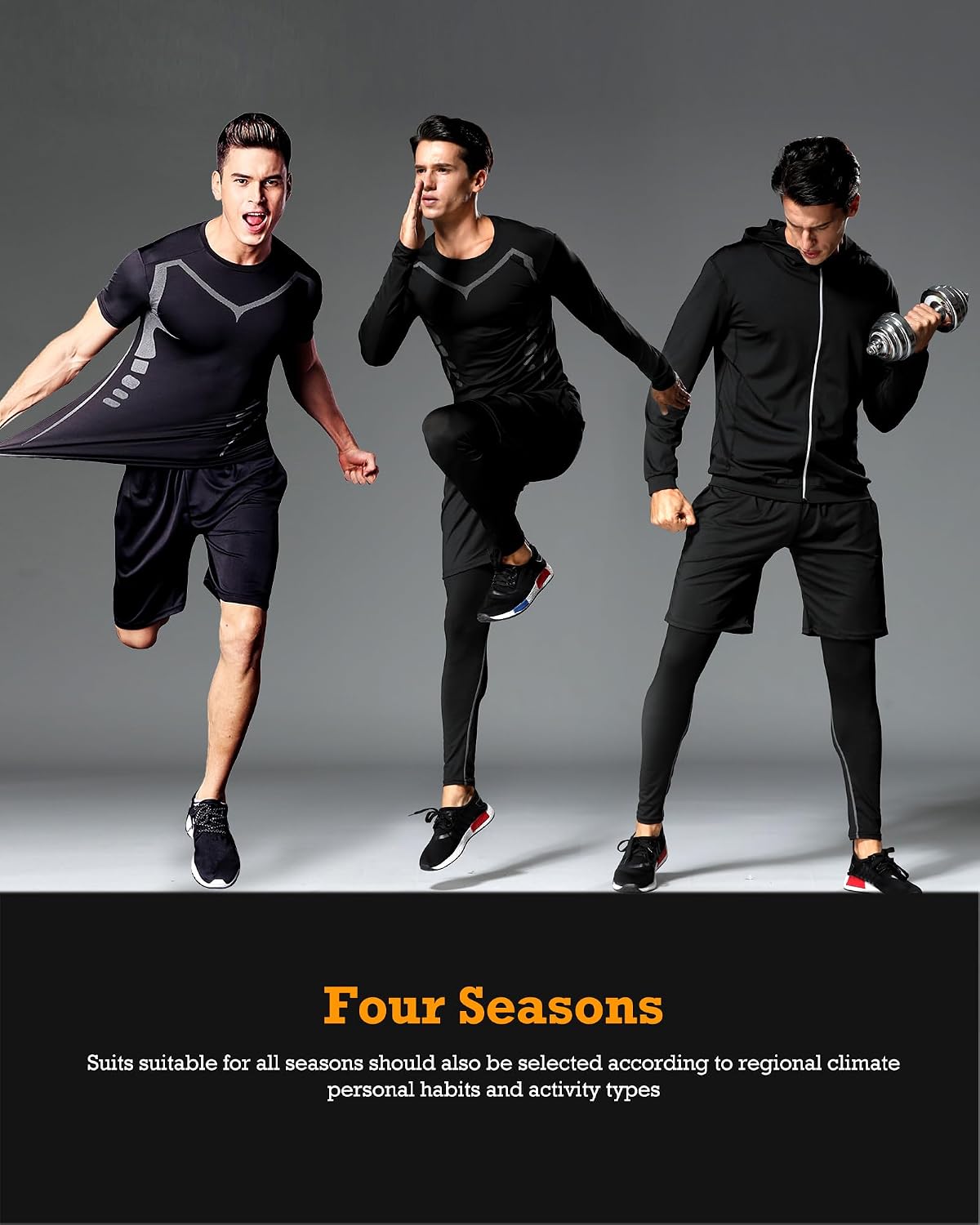 5 Pzas Ropa Gimnasio Hombre Kit Entrenamiento