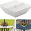 Maceta cuadrada blanca con sombrilla para patio y jardín