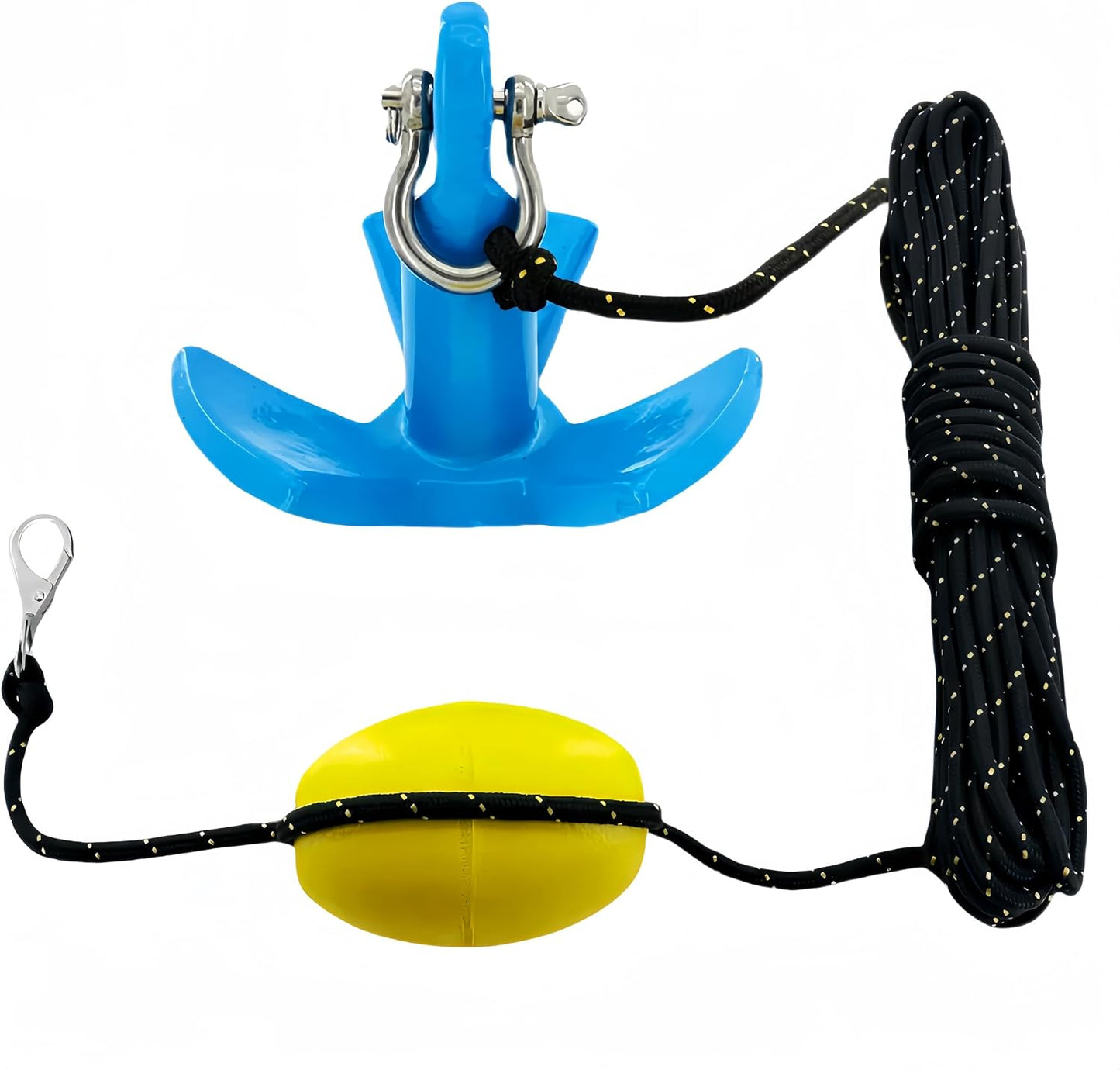 Kit anclaje kayak 8lb polietileno azul cuerda 30ft