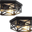 Lámpara techo negra 13" 3 luces empotrado set 2