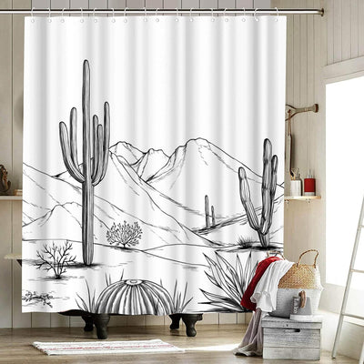 Cortina ducha occidental cactus 72x72pulg tela impermeable