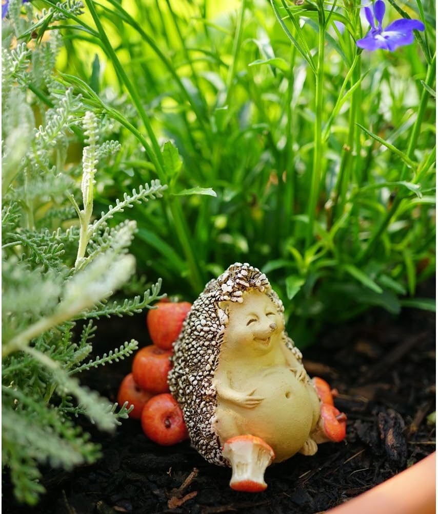 Coma miniatura para jardín hadas y terrario manzanas