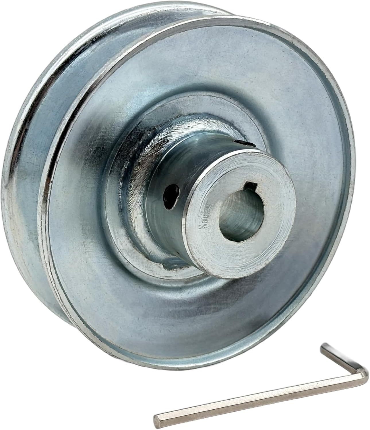 Polea correa V 3.5" OD 1/2" acero carbono para A B 5L 4L
