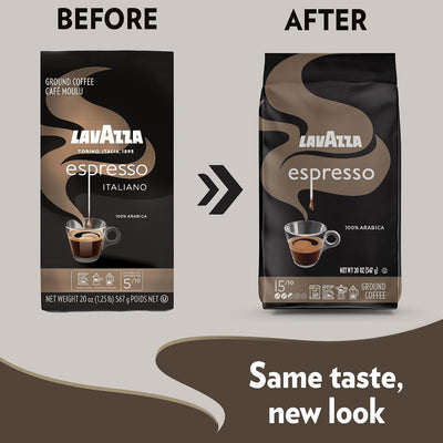 Café molido expreso Lavazza 100% arábica 20oz set 2