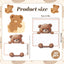 Etiquetas con nombre para baby shower temática osos tarjetas campaña r cumpleaños neutro 3.9x3.5 blancas y caqui