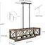 Candelabro de madera rústico 5 luces 32" comedor