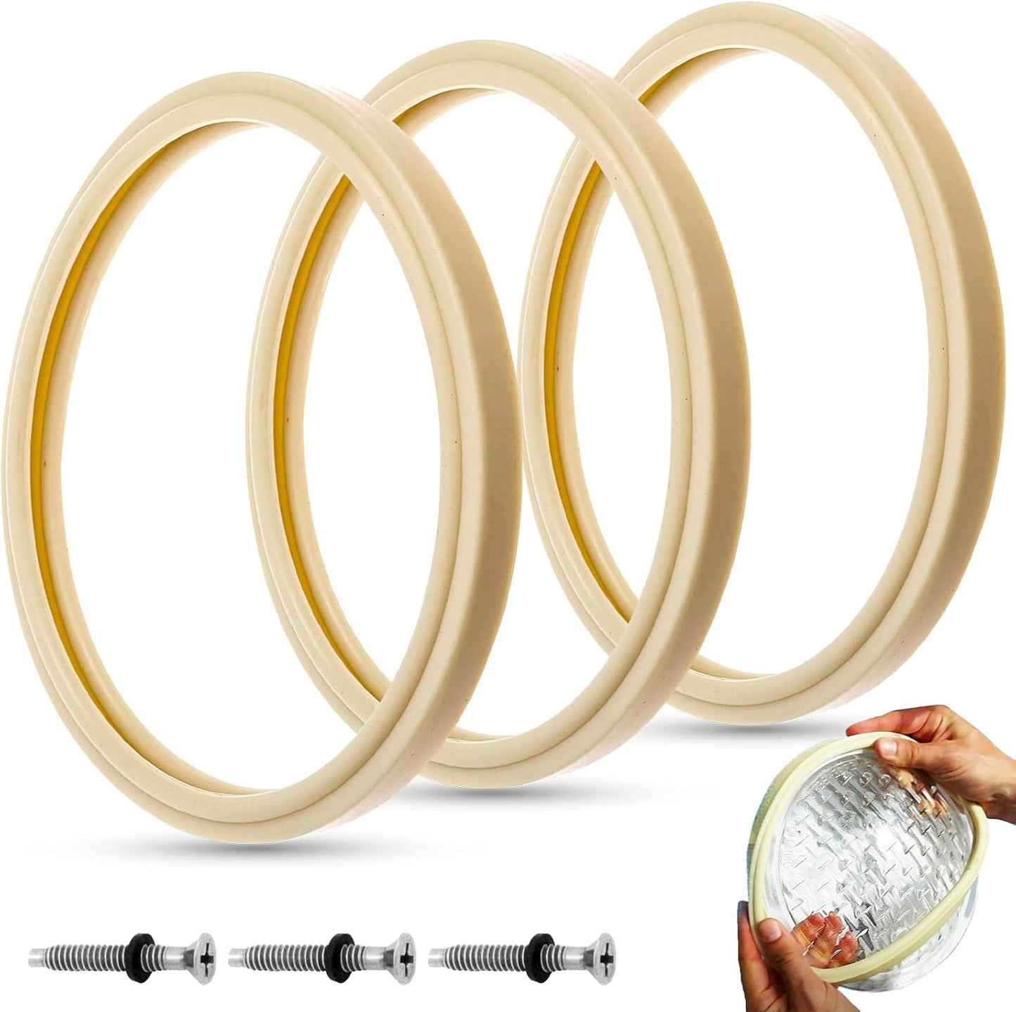 Junta lente luz piscina 8 3/8" comp Pentair