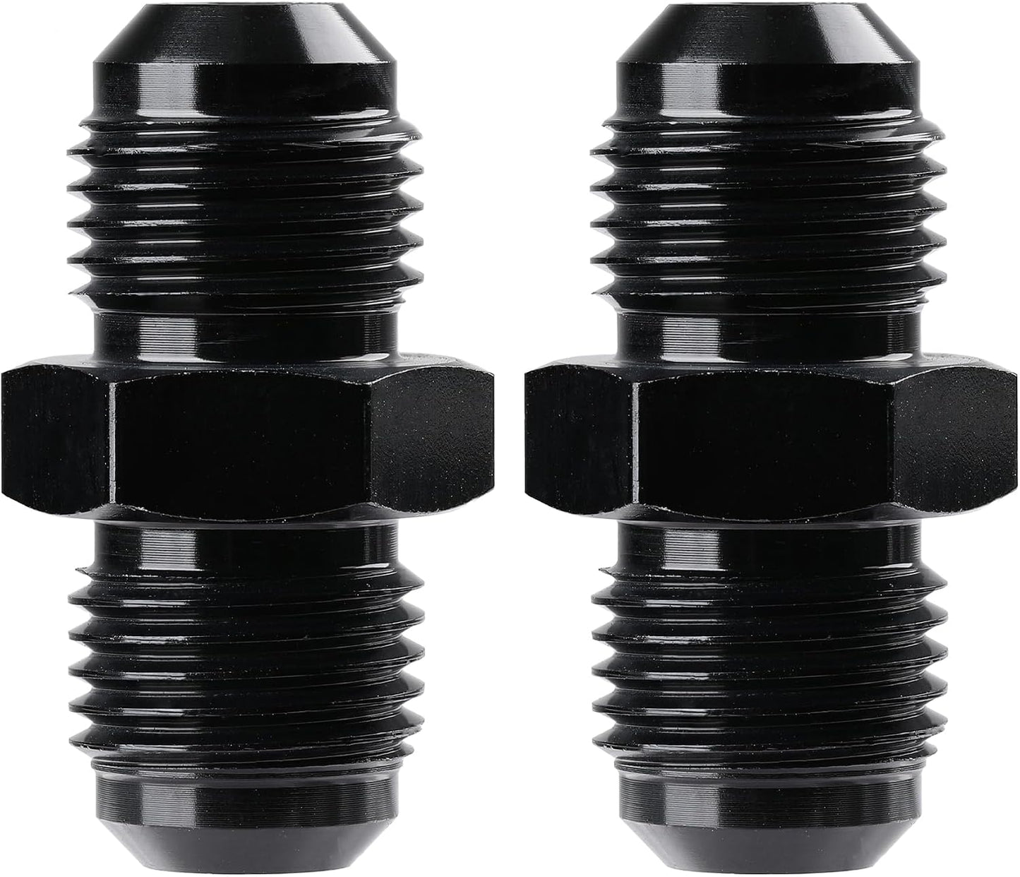 Acoplador manguera combustible unión recta negro 2pcs
