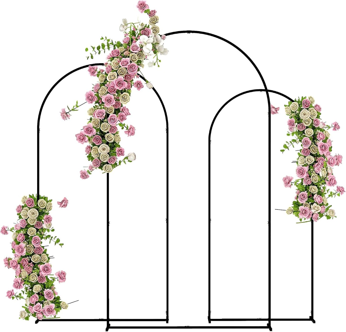 3 Pzas Soporte Arco Metal 6-7pulg Color Negro
