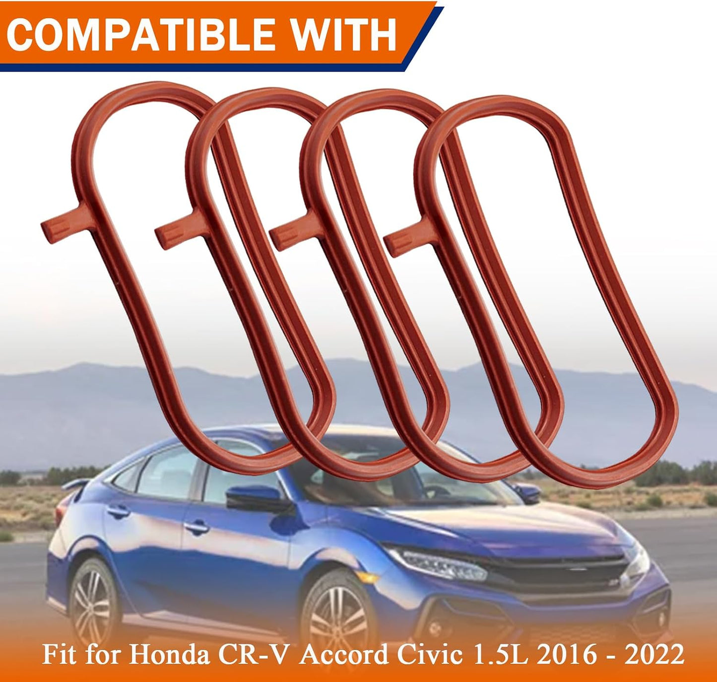 Junta colector motor 4PCS Honda CR-V Accord Civic 1.5L 16-22
