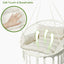 Silla colgante macramé cojín bohemia color blanco