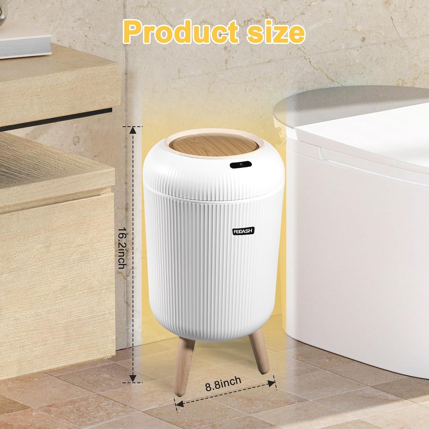 2 Botes Basura Automáticos 3gal Sensor Movimiento