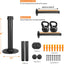 Perchero flotante tubo negro 6" pared set 6