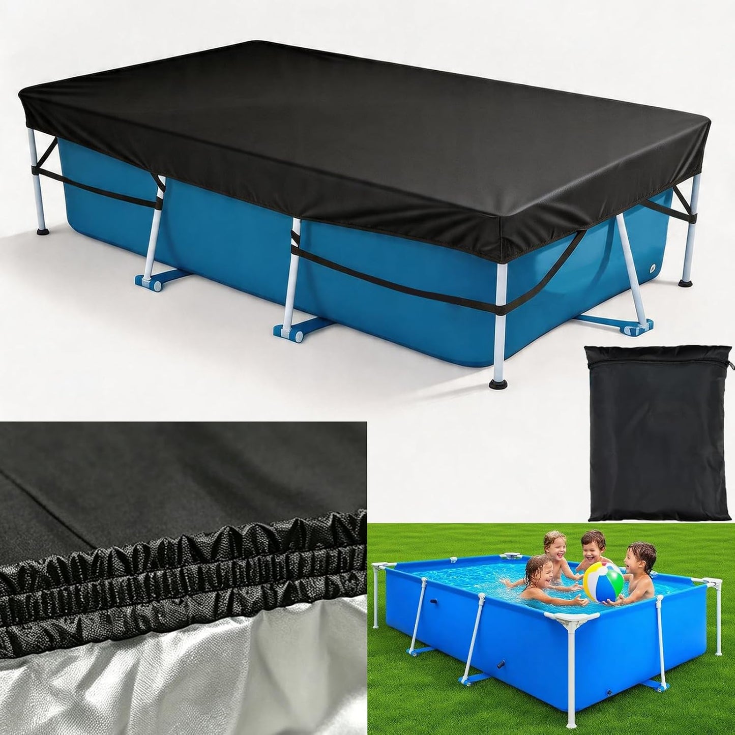 Cubierta alberca 102x67pulg tela Oxford 210D