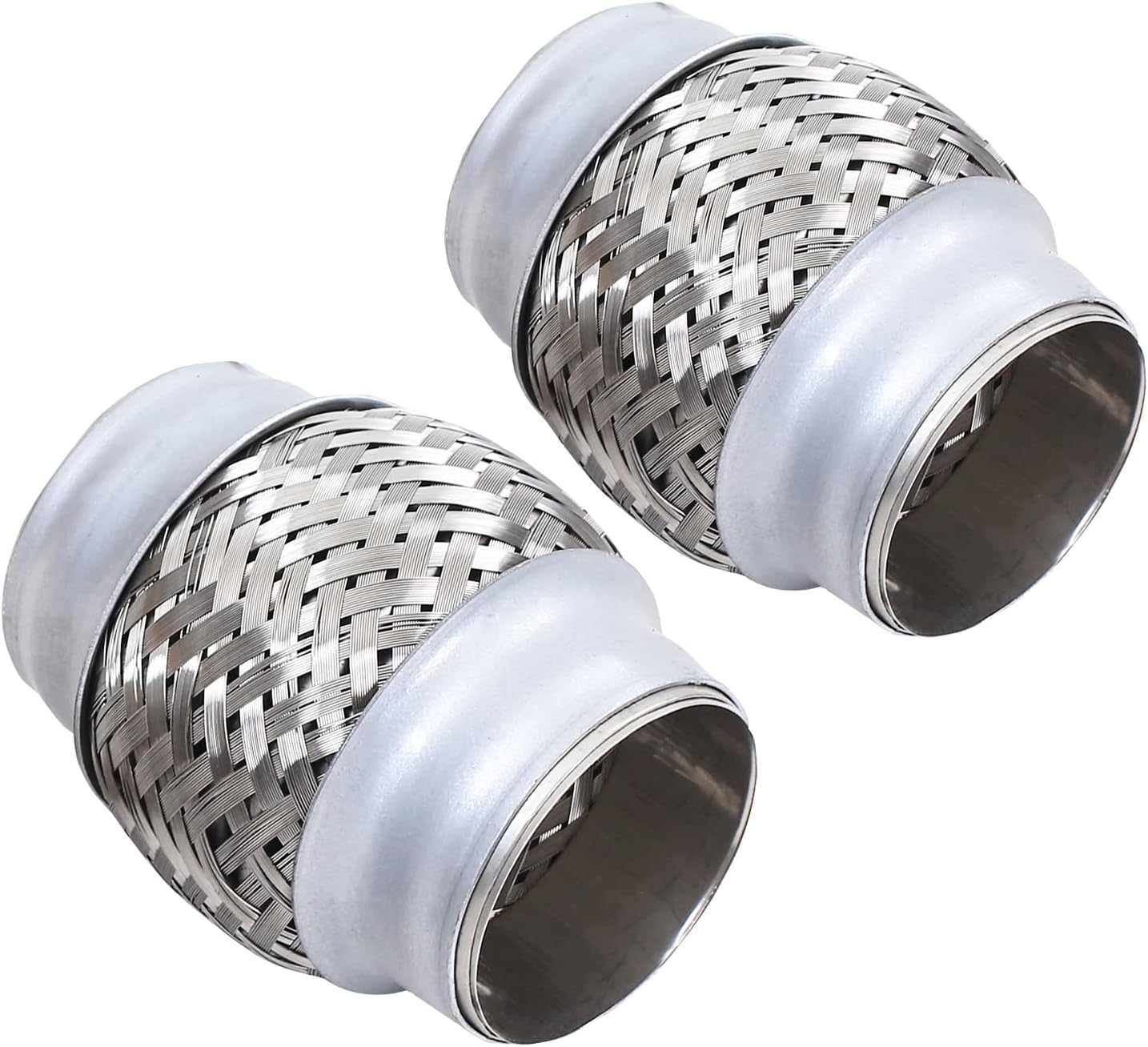 Tubo escape acero inox doble trenza 2.25" x 4"