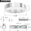 2 Pzas Dosel Luz 5-1/8pulg Placa Cubierta Techo