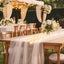 Mesa Camino Perlas Blancas Luces 10ft Encaje Tul Boda