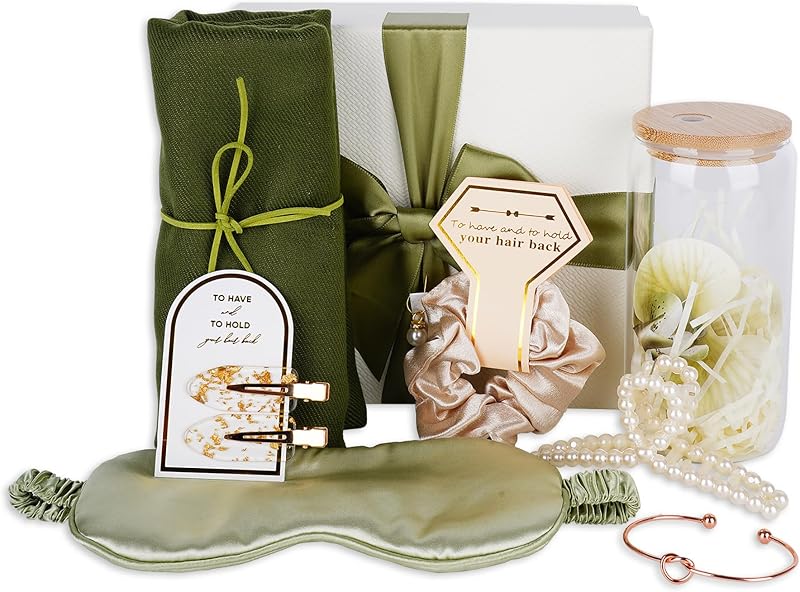 Caja regalo dama de honor vaso Will You Be My Bridesmaid verde