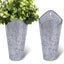 2 Macetas Pared Galvanizadas 12" Color Plateado