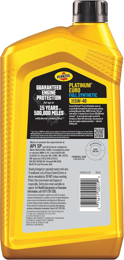 Aceite motor sintético 5W-40 1qt pack 6