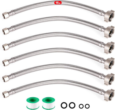 Manguera inodoro 16pulg acero inox trenzado 3pulg comp