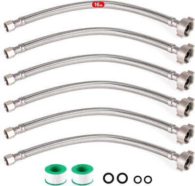 Manguera inodoro 16pulg acero inox trenzado 3pulg comp