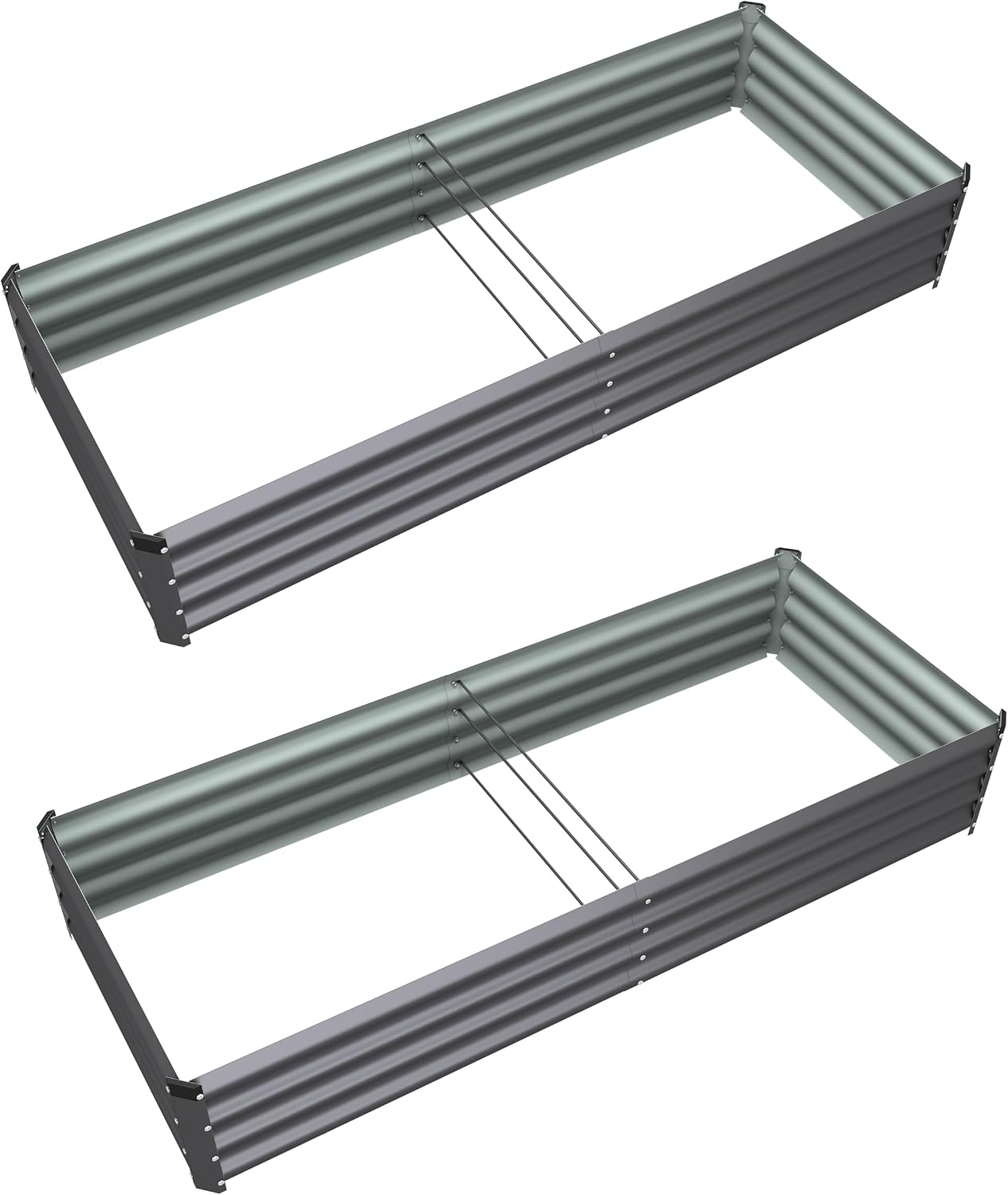 Kit cama jardín elevada metal 6x2ft caja maceta resistente